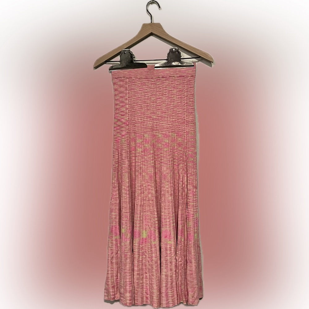 Hansen & Gretel Pink Heathered Ribbed Skirt